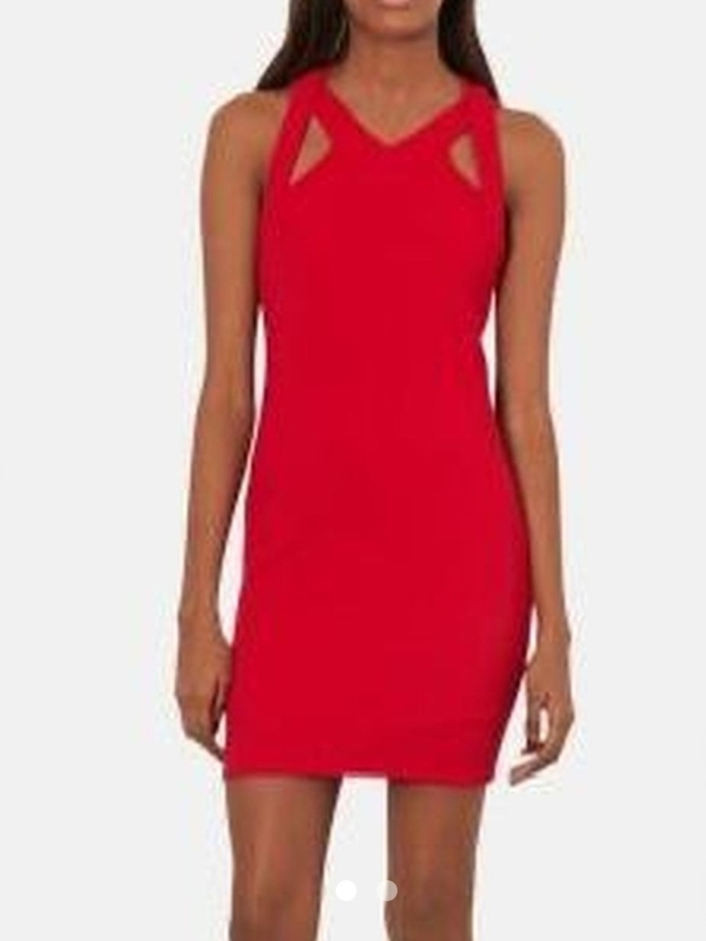 Topshop Red Cutout Mini Bodycon Dress